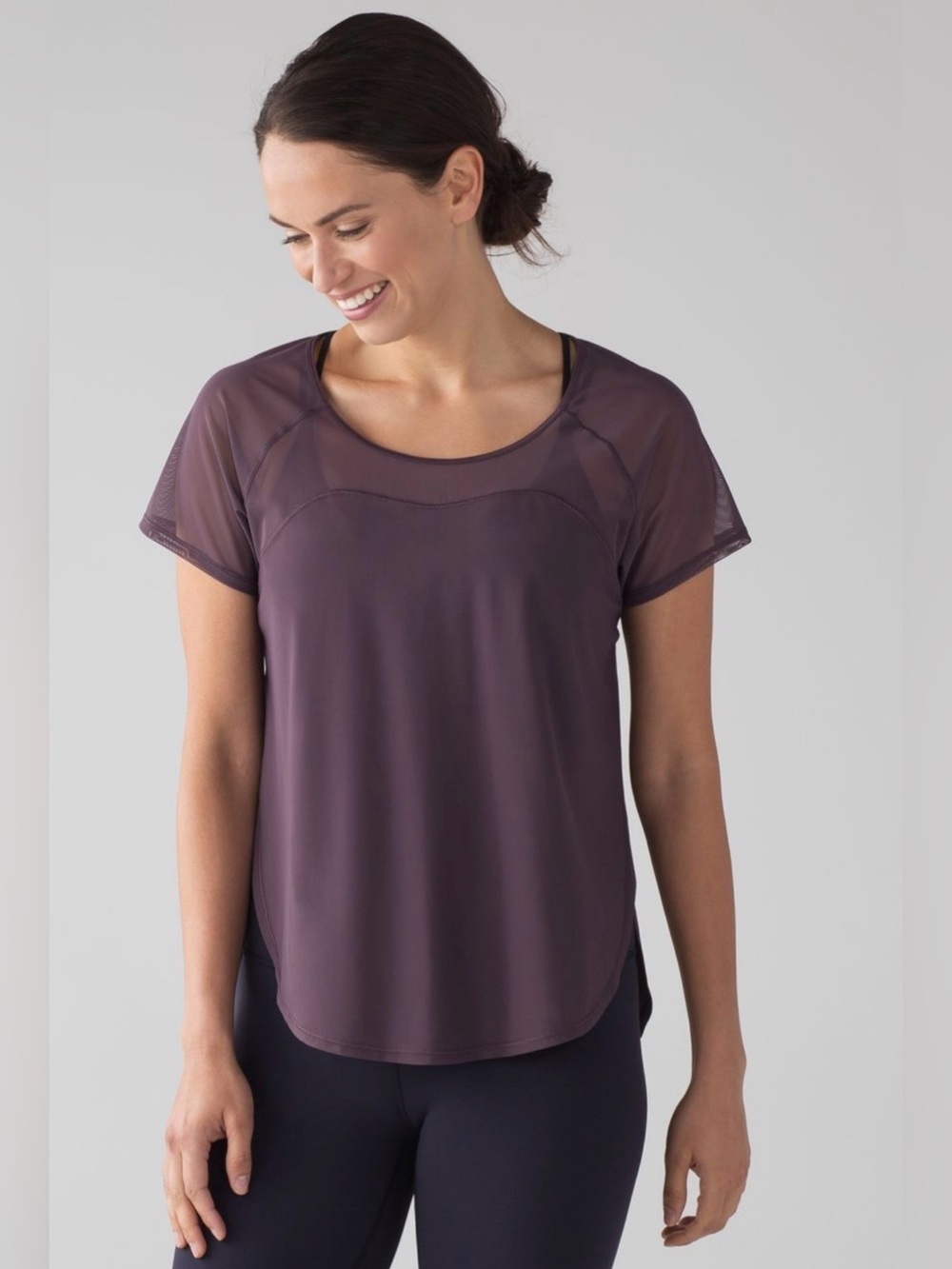 LULULEMON Anew Short Sleeve Tee in Black Currant